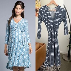 Leota Birds and the Bees Long Sleeve Maternity Dress